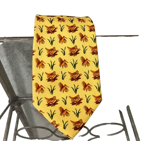 POLO BY RALPH LAUREN Document No 49Silk Tie Bird Print Hand made